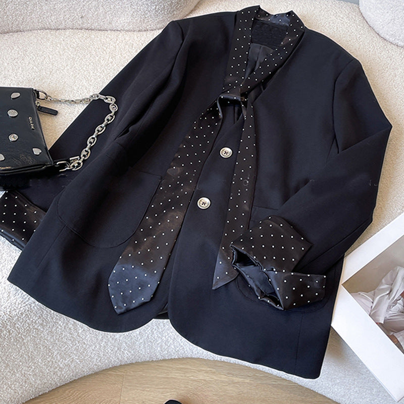 Damen Modischer Blazer mit integriertem Schal Shop Nory