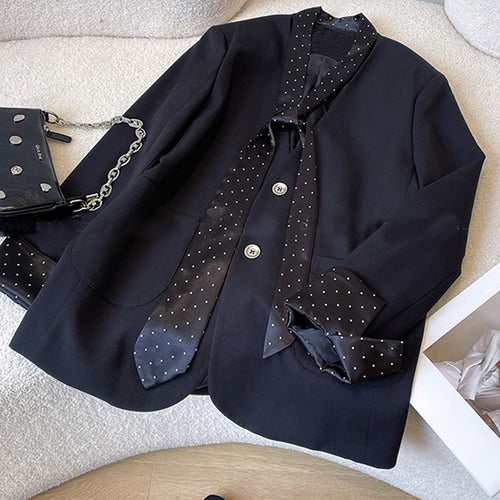 Damen Modischer Blazer mit integriertem Schal Shop Nory