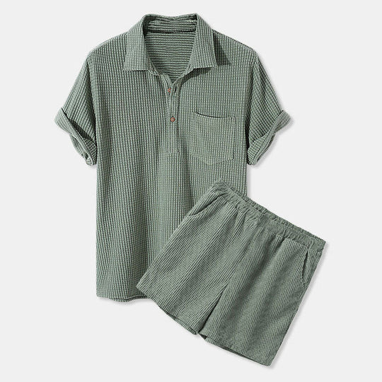 Damen Sonnen-Pyjama Set mit kurzem Shirt und Hose