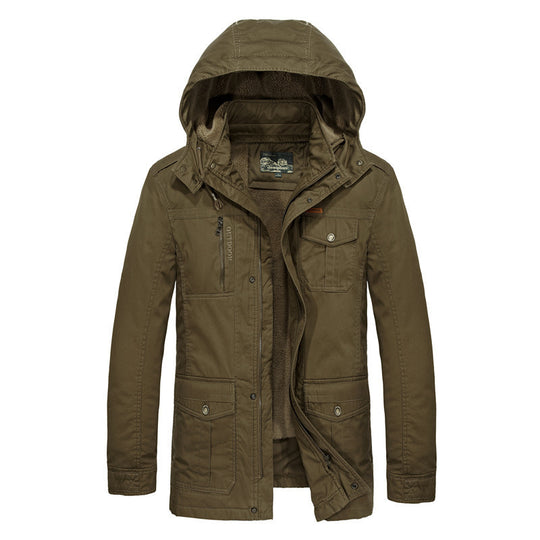 Herren Feldparka mit Teddyfutter und verstellbarer Kapuze Shop Nory
