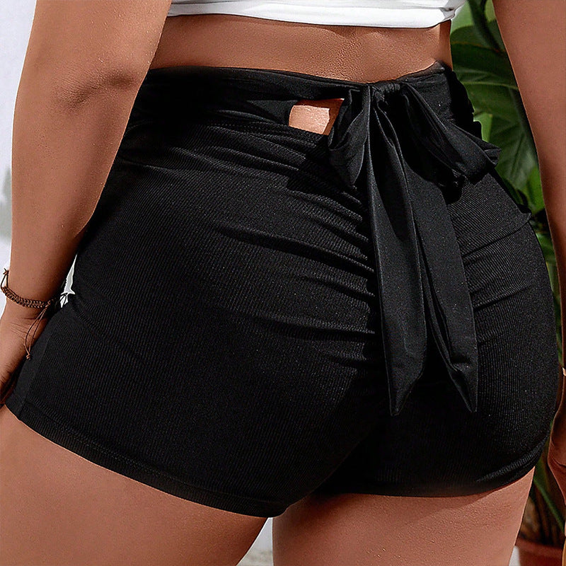 Damen Hochtaillierte Sport-Shorts Shopnory