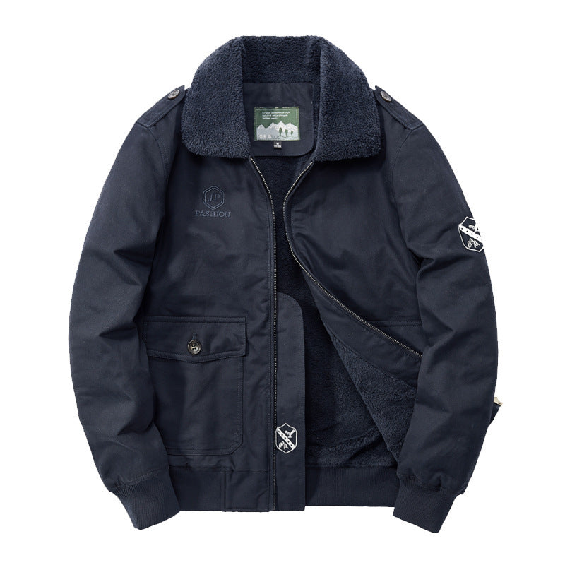 Herren Modische Übergangsjacke mit Teddy-Futter Shop Nory