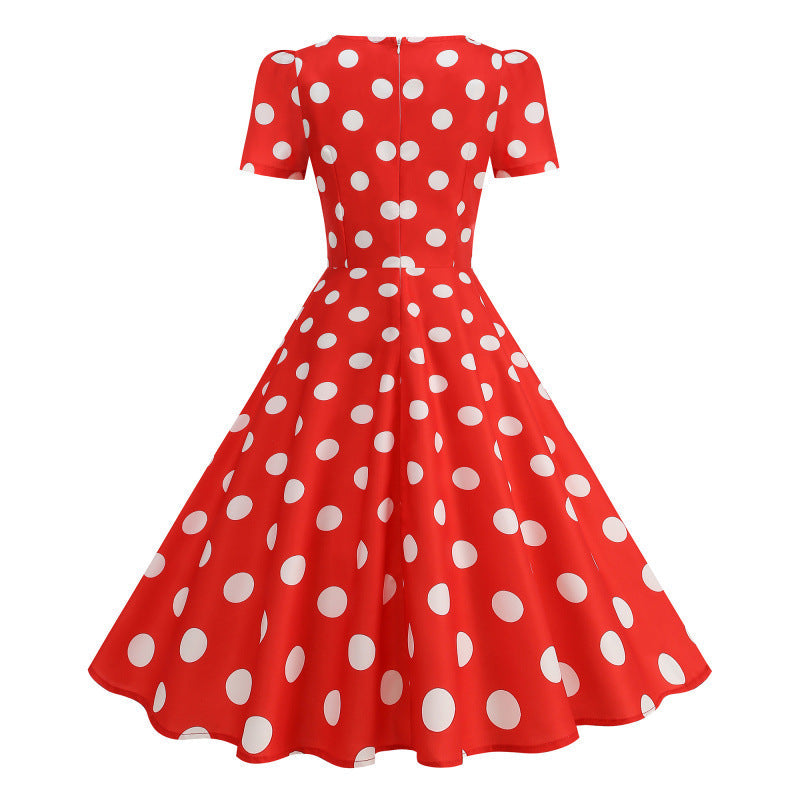 Damen Freizeitkleid mit floralem Design und schwingendem Rock