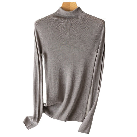 Damen Leichter Feinstrick-Rollkragenpullover mit fließender Passform Shop Nory