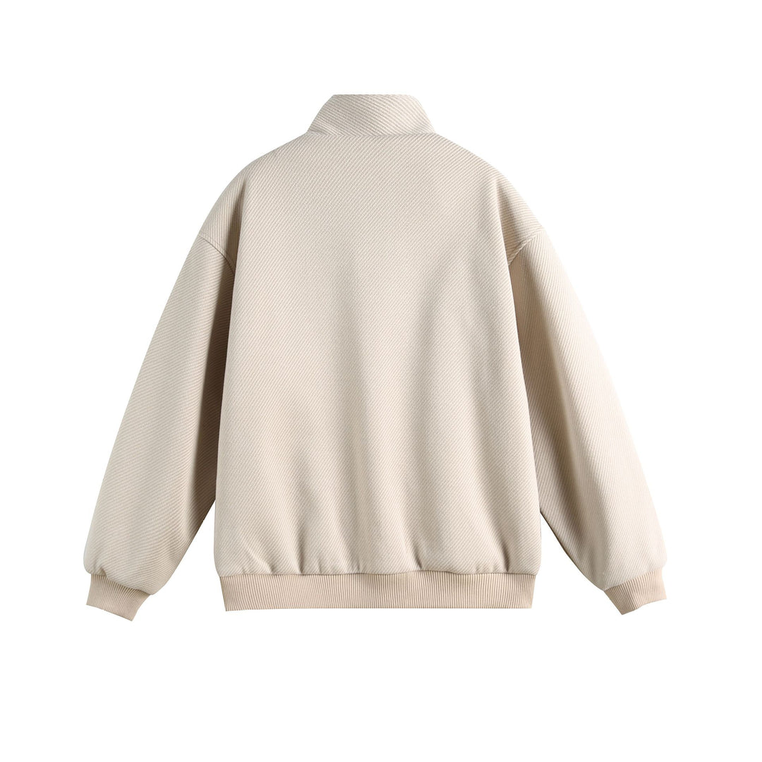 Damen Leichte Stehkragen-Jacke mit folkloren Stickapplikationen und gerippten Bündchen Shop Nory