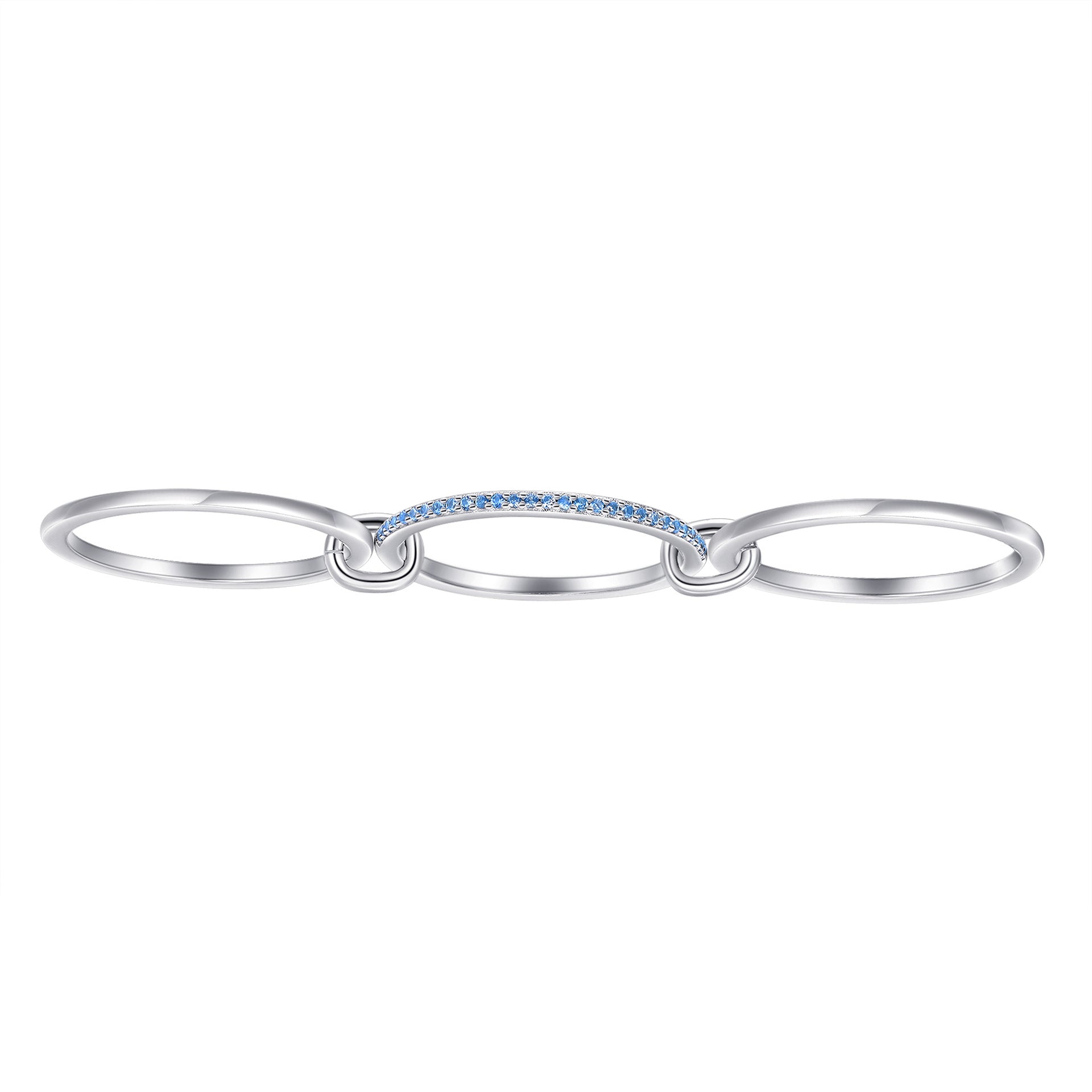 Damen Ring mit geschwungenem Design und funkelnden Zirkonia-Elementen Shop Nory