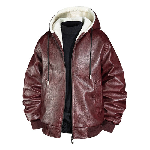 Herren Coole Kunstlederjacke mit kuscheliger Innenausstattung Shop Nory