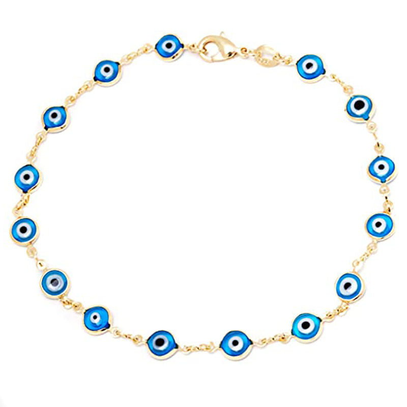 Damen Fußkettchen mit schützenden Augen und filigranem Design Shop Nory