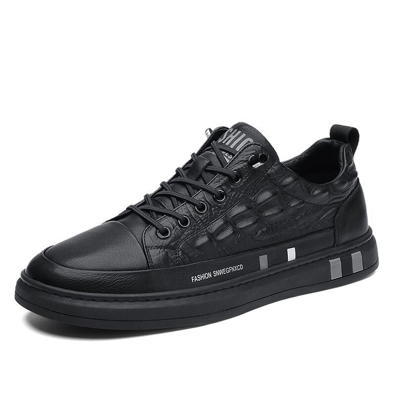 Herren Leder Sneakers mit minimalistischen Design und rutschfester Sohle