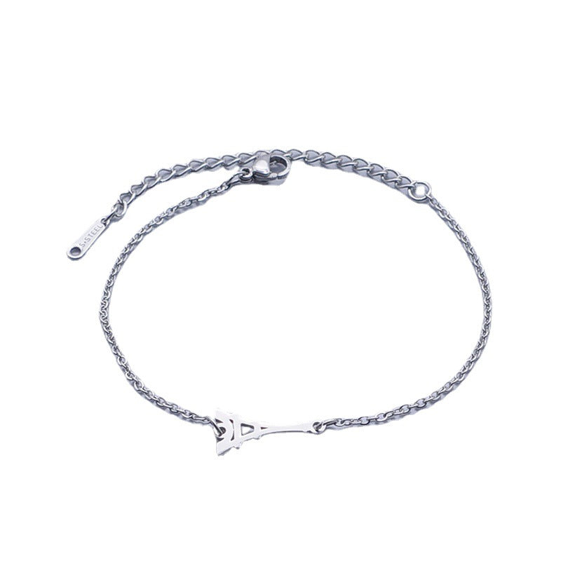 Damen Armband mit filigranem Eiffelturm-Anhänger Shop Nory