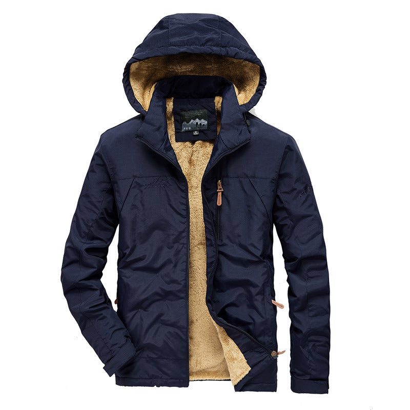 Herren Gefütterte Kapuzenjacke mit Teddyfleece-Innenfutter und winddichter Shell Shop Nory