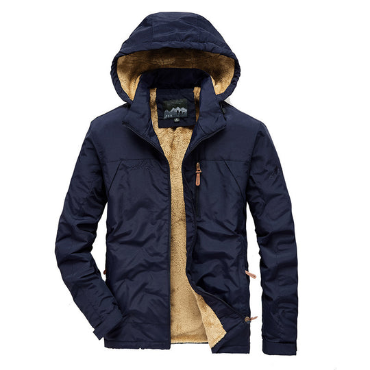 Herren Gefütterte Kapuzenjacke mit Teddyfleece-Innenfutter und winddichter Shell Shop Nory
