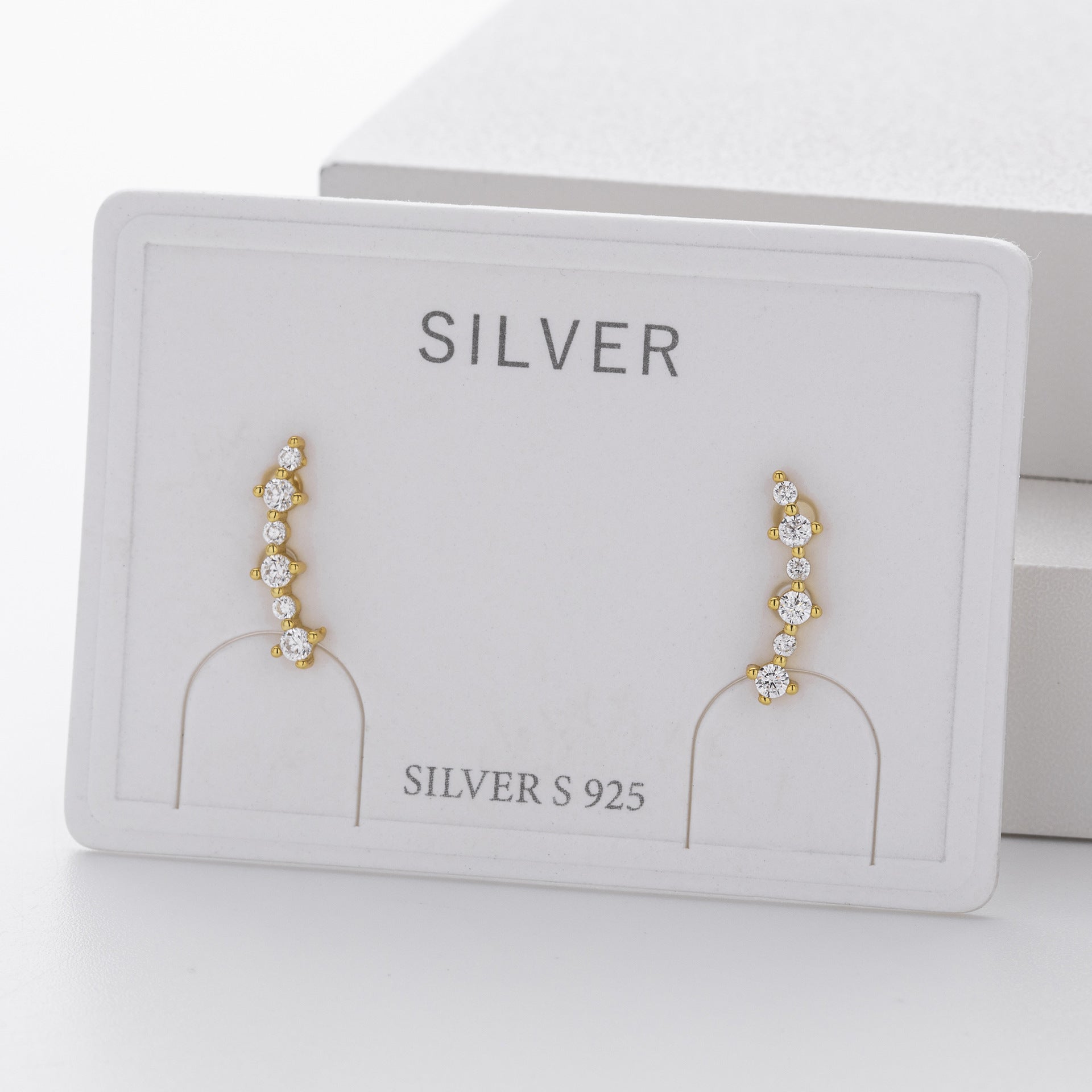 Damen Ohrhänger mit funkelnden Zirkonstein-Details aus 925 Sterling Silber Shop Nory