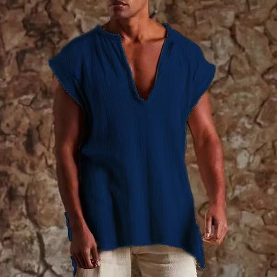 Herren lockeres Tunika-Shirt Shopnory