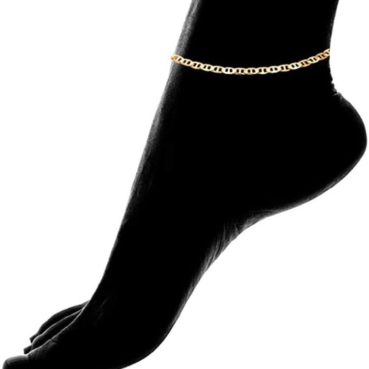 Damen elegantes Fußkettchen aus hochwertigem Edelstahl mit filigranem Design Shop Nory