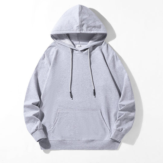 Unisex Locker geschnittener Kapuzenpullover aus Baumwollmix mit Kängurutasche und Kordelzug Shop Nory