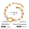 Damen Armband mit eleganten Perlenakzenten und robuster Edelstahlverarbeitung Shop Nory