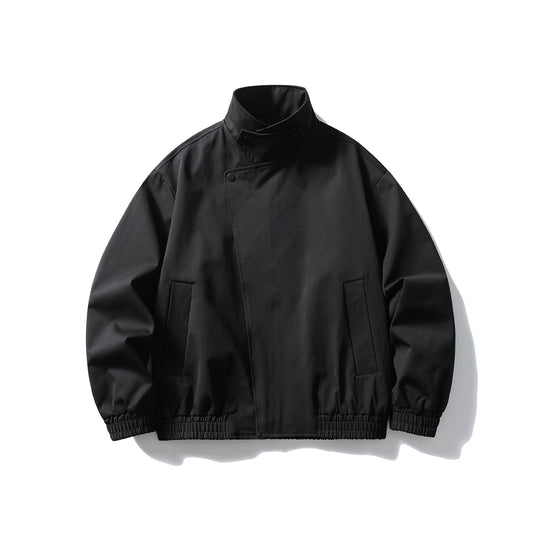 Unisex Kastig geschnittener Funktionsblouson mit hohem Funnelkragen und verdeckter Druckknopfleiste Shop Nory