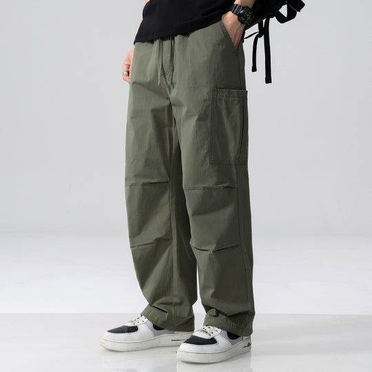 Herren Weite Cargohose im Utility‑Stil mit Kordelzug und aufgesetzten Beintaschen Shop Nory
