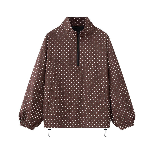 Damen Oversize Regenanorak mit Halbzip, Kängurutasche und Tunnelzugsaum Shop Nory