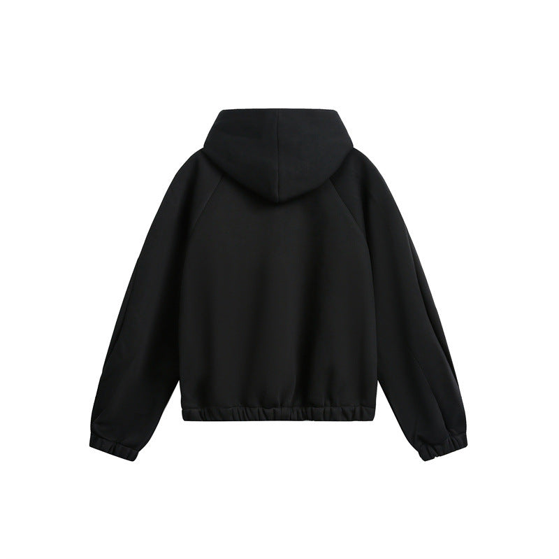 Unisex Leicht wattierte Kapuzen-Zipjacke im kastigen Boxy‑Cut Shop Nory