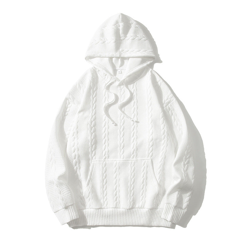Herren Kapuzenpullover mit strukturiertem Muster Shopnory
