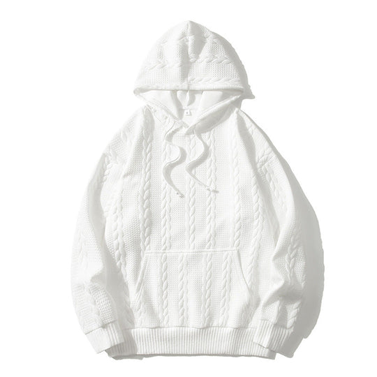 Herren Kapuzenpullover mit strukturiertem Muster Shopnory