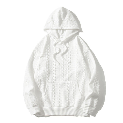 Herren Kapuzenpullover mit strukturiertem Muster Shopnory