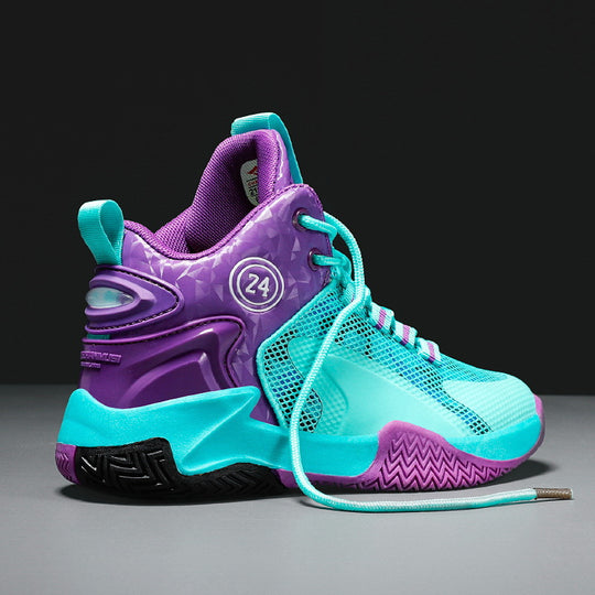 Herren Basketball-High-Top Sneaker mit geometrischem Struktur-Obermaterial und griffiger Herringbone-Sohle Shopy Nory