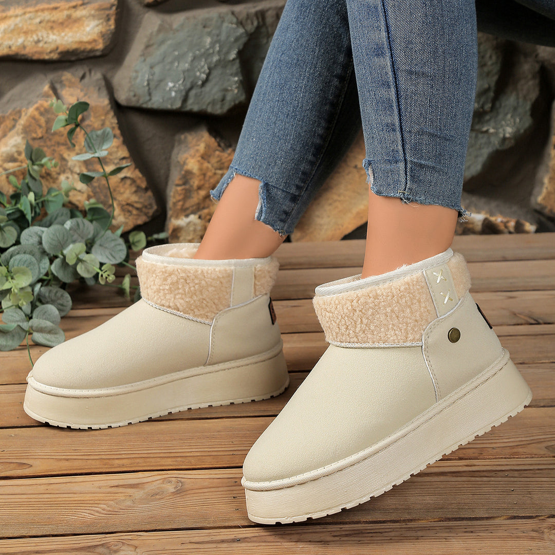 Damen Gefütterte Plateau‑Winterboots mit Teddyfutter und Slip‑On‑Schaft Shop Nory