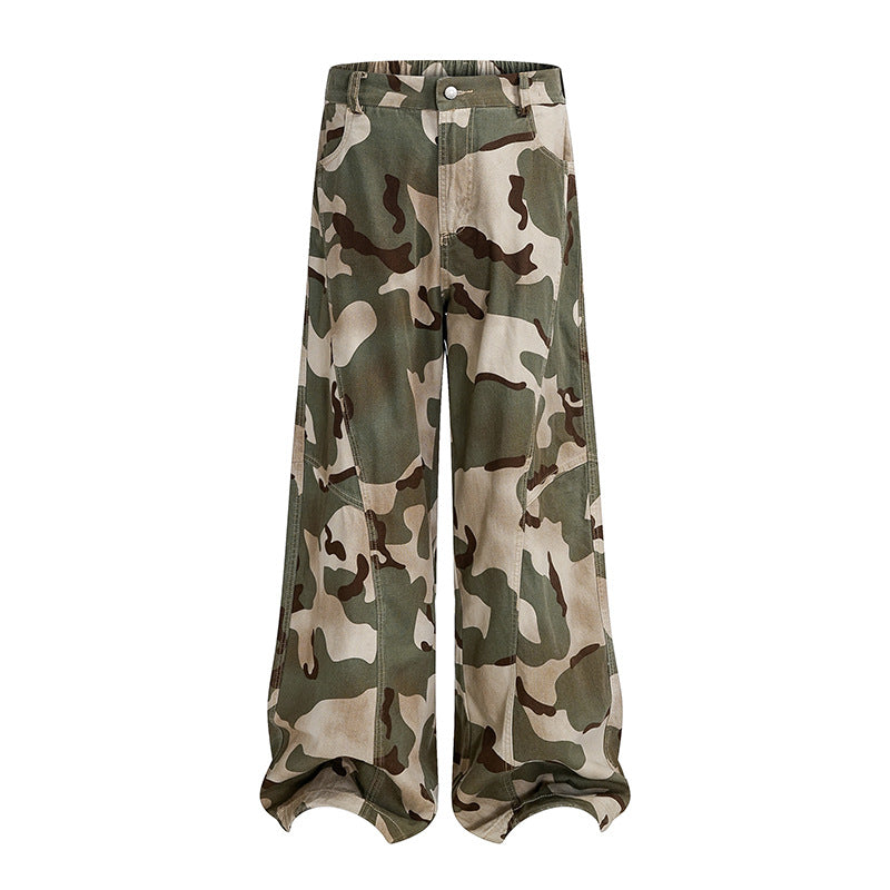 Damen weite Cargo‑Culotte‑Hose im Loose‑Fit mit Knie‑Patch und elastischem Bund Shop Nory