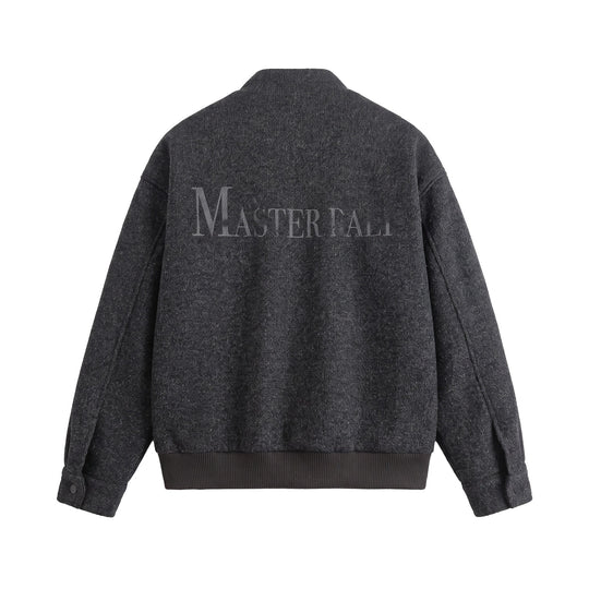 Herren Kurzboxy Wollmix-Bomber mit Stehkragen und Rippsaum Shop Nory