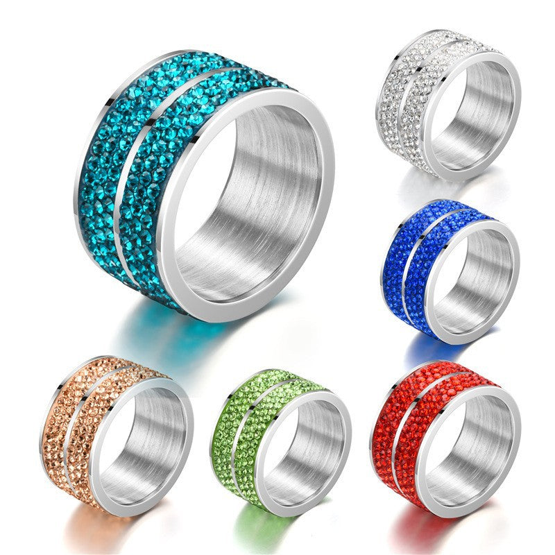 Herren Ring mit funkelnden Zirkonia-Akzenten und glänzender Edelstahl-Oberfläche Shop Nory