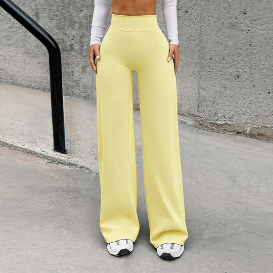 Damen nan hochgeschnittene formende Loungehose mit weitem Schlag und nahtlosem Komfortbund Shop Nory