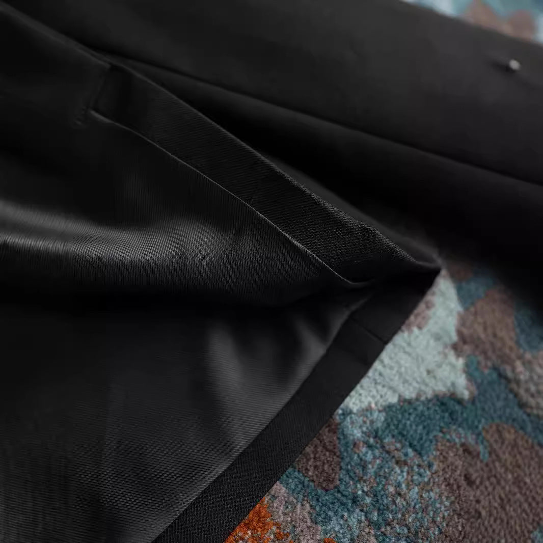 Damen Modische Jacke mit Stehkragen und goldenen Knöpfen Shop Nory