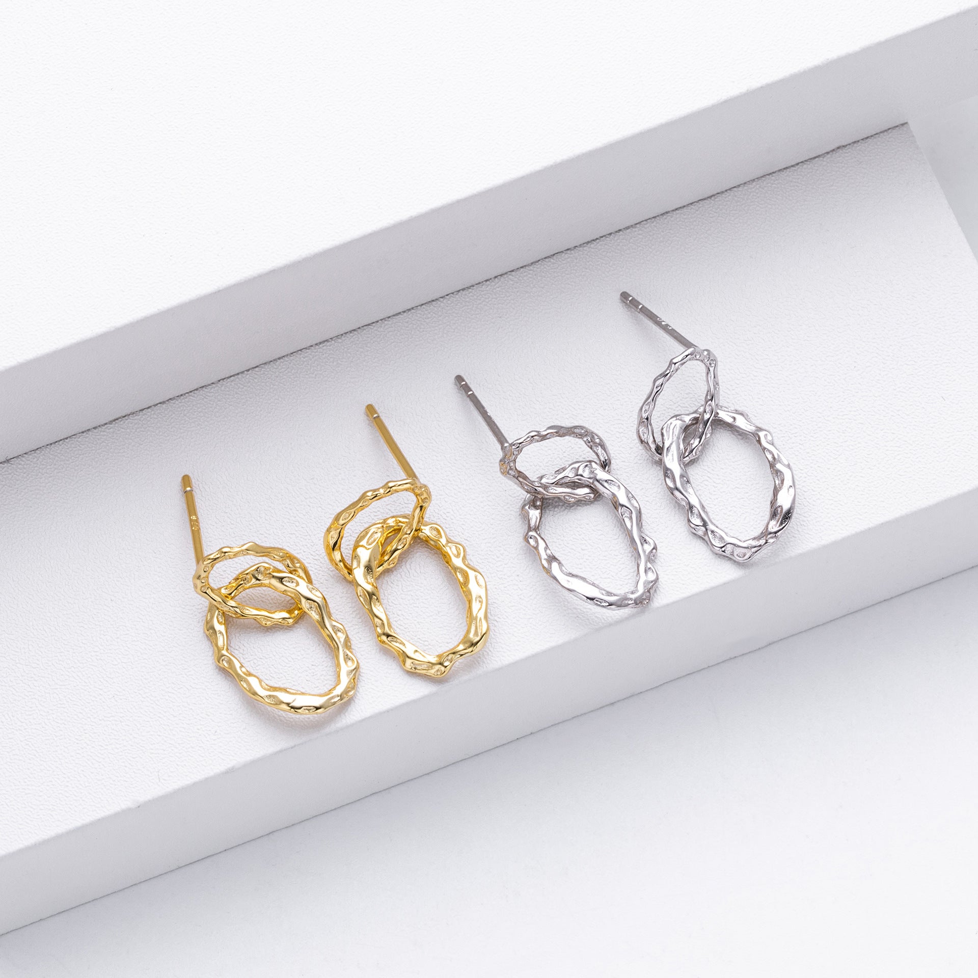 Damen Ohrhänger im modernen, organischen Design aus hochwertigem 925 Sterling Silber Shop Nory
