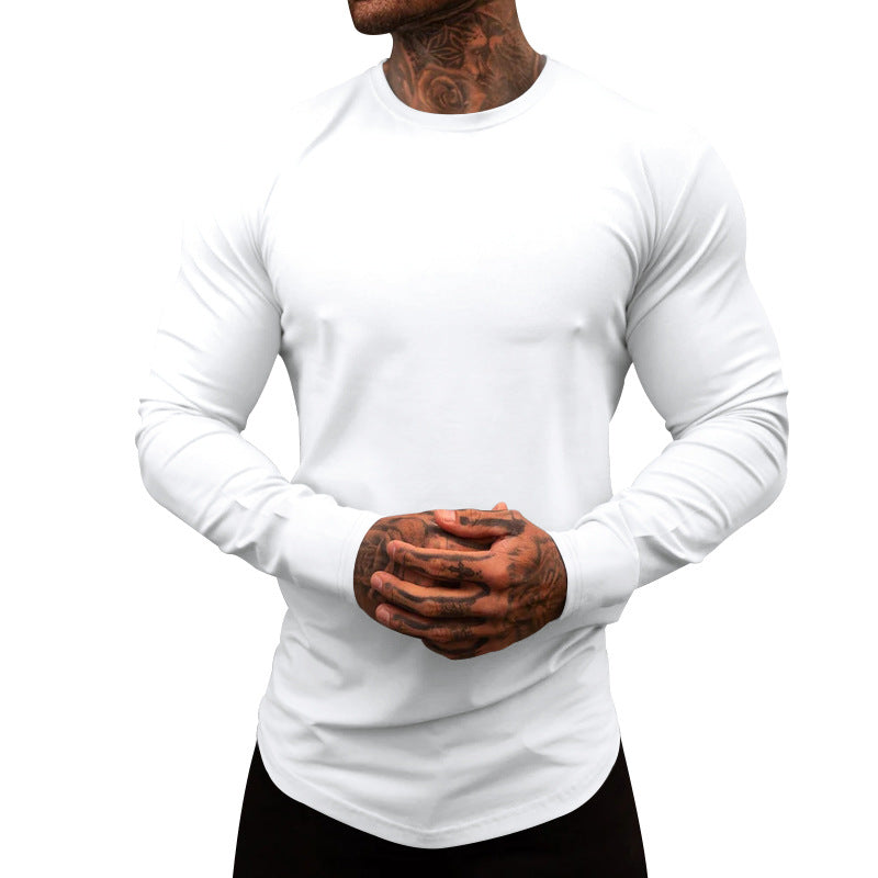 Herren Langarm-T-Shirt aus atmungsaktivem Baumwollmix mit elegantem Schnitt Shopnory