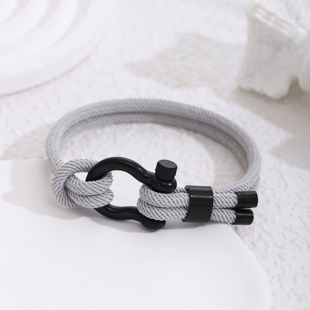 Herrenarmband aus geflochtenem Paracord mit stylischem Metallverschluss Shop Nory