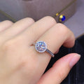 Damen Eleganter Verlobungsring mit funkelnder Kristallfassung Shop Nory