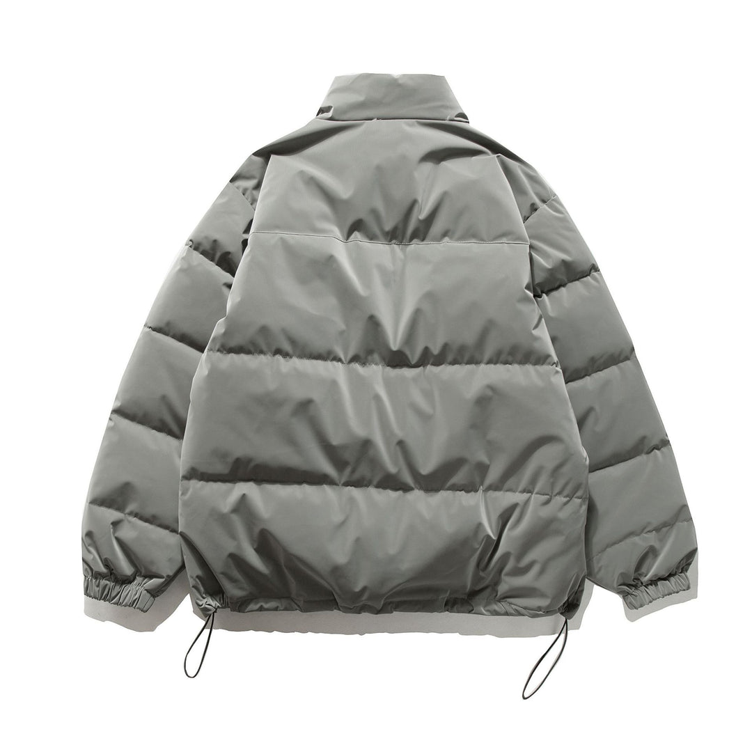 Unisex Kurzer Oversize Stepp-Puffer mit hohem Stehkragen und Kordelzug Shop Nory