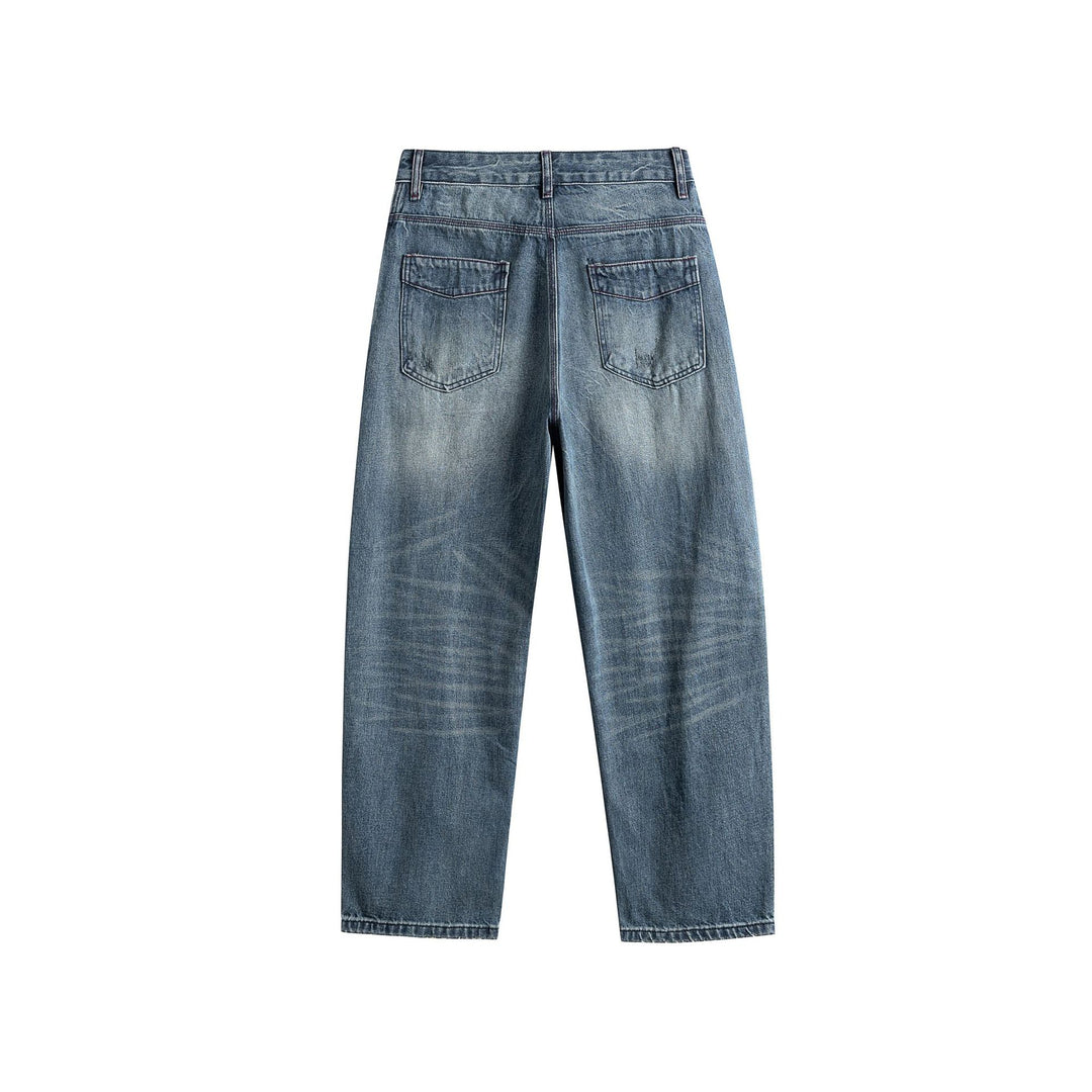 Damen High‑Waist Straight‑Leg Jeans mit Used‑Waschung Shop Nory