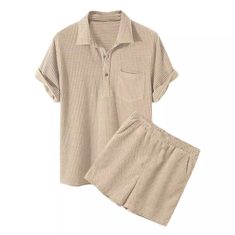 Damen Sonnen-Pyjama Set mit kurzem Shirt und Hose
