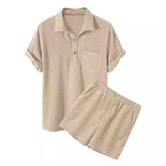 Damen Sonnen-Pyjama Set mit kurzem Shirt und Hose