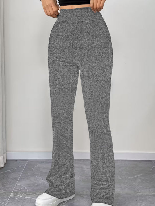 Damen Schlaghose aus Stretch‑Strick mit hohem Bund und Eingrifftaschen Shop Nory