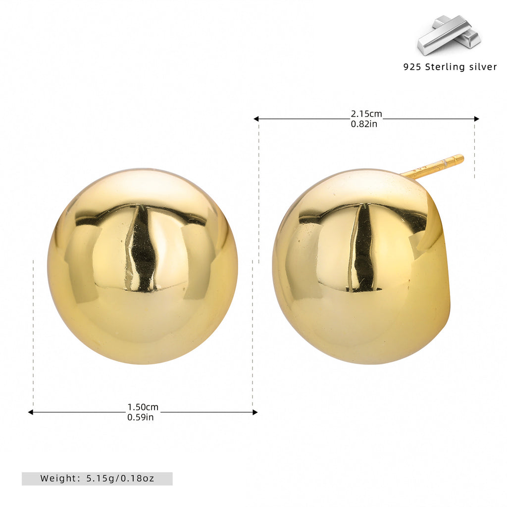 Damen Ohrstecker mit hochwertiger Goldbeschichtung und modernem Design Shop Nory