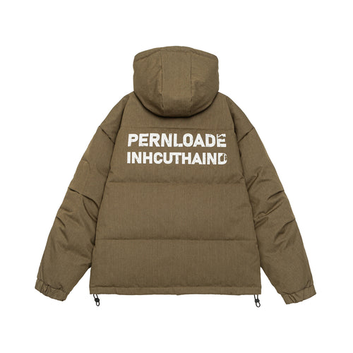 Herren Wattierte Winterparka mit Kapuze und Multitaschen Shop Nory