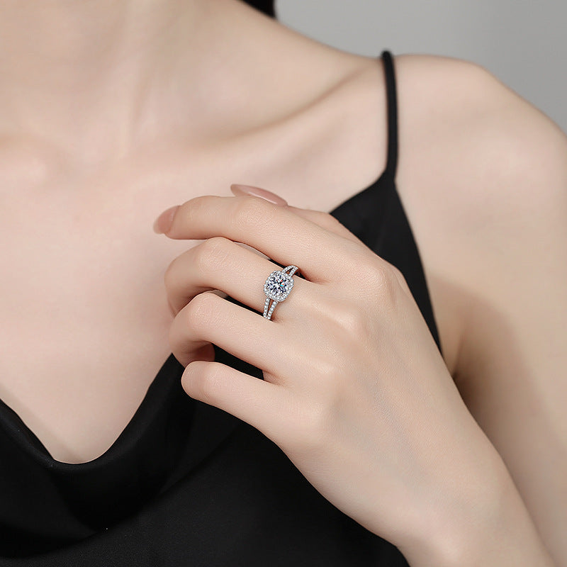 Damen Eleganter Verlobungsring mit funkelndem Zirkon Shop Nory