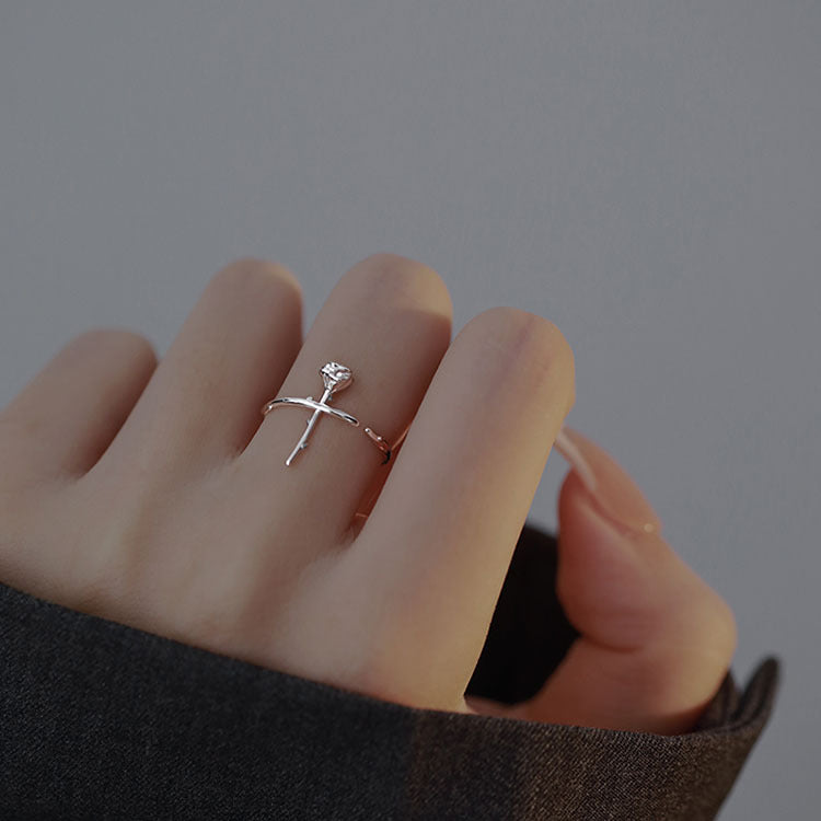 Damenring mit kunstvollem Rosen-Design Shop Nory