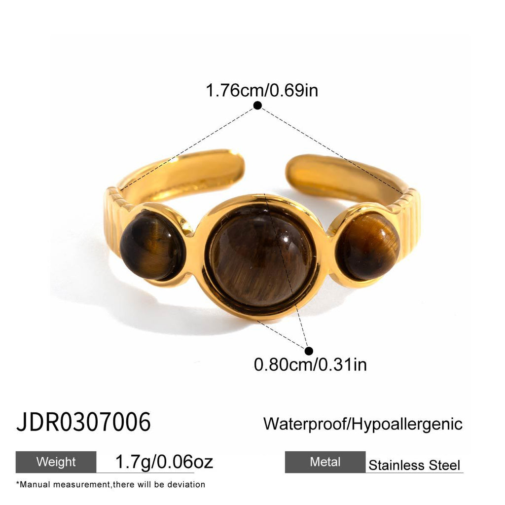 Damen Elegante und hypoallergene Edelstahlarmband mit Tigerauge Shop Nory