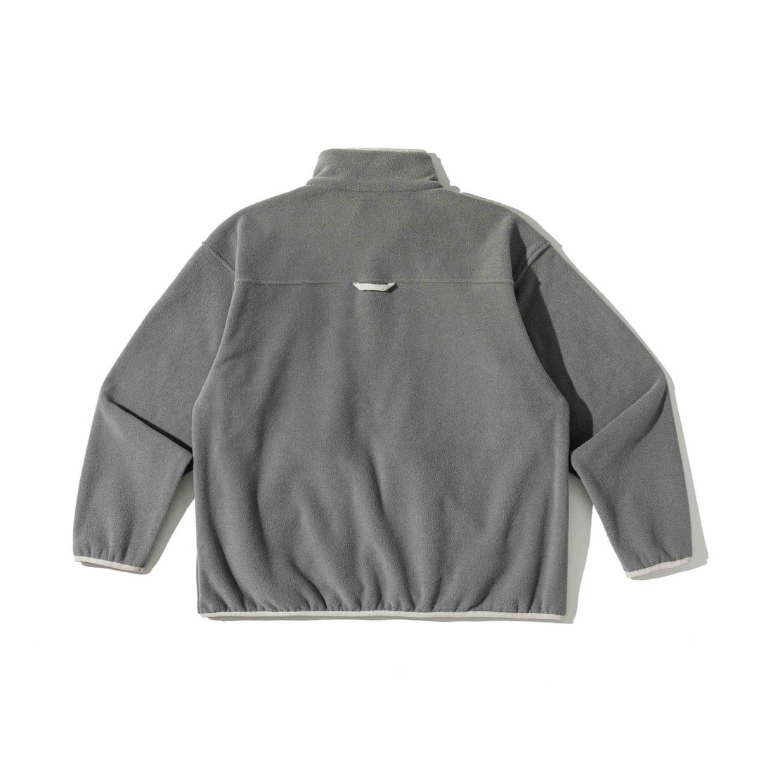 Unisex Fleece-Pullover mit halbhohem Reißverschluss, Kängurutasche und Collegestyle-Stick Shop Nory